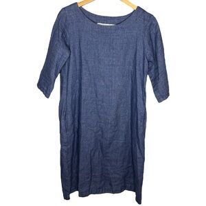 Not Perfect Linen wool dress women’s size small lagenlook natural